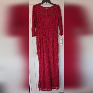 Blu Sage Woman's Red Long Dress/ Gown New With Tags Size 16
